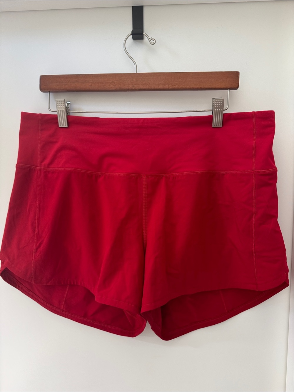 lululemon athletica Red Athletic Shorts with Wide Waistband